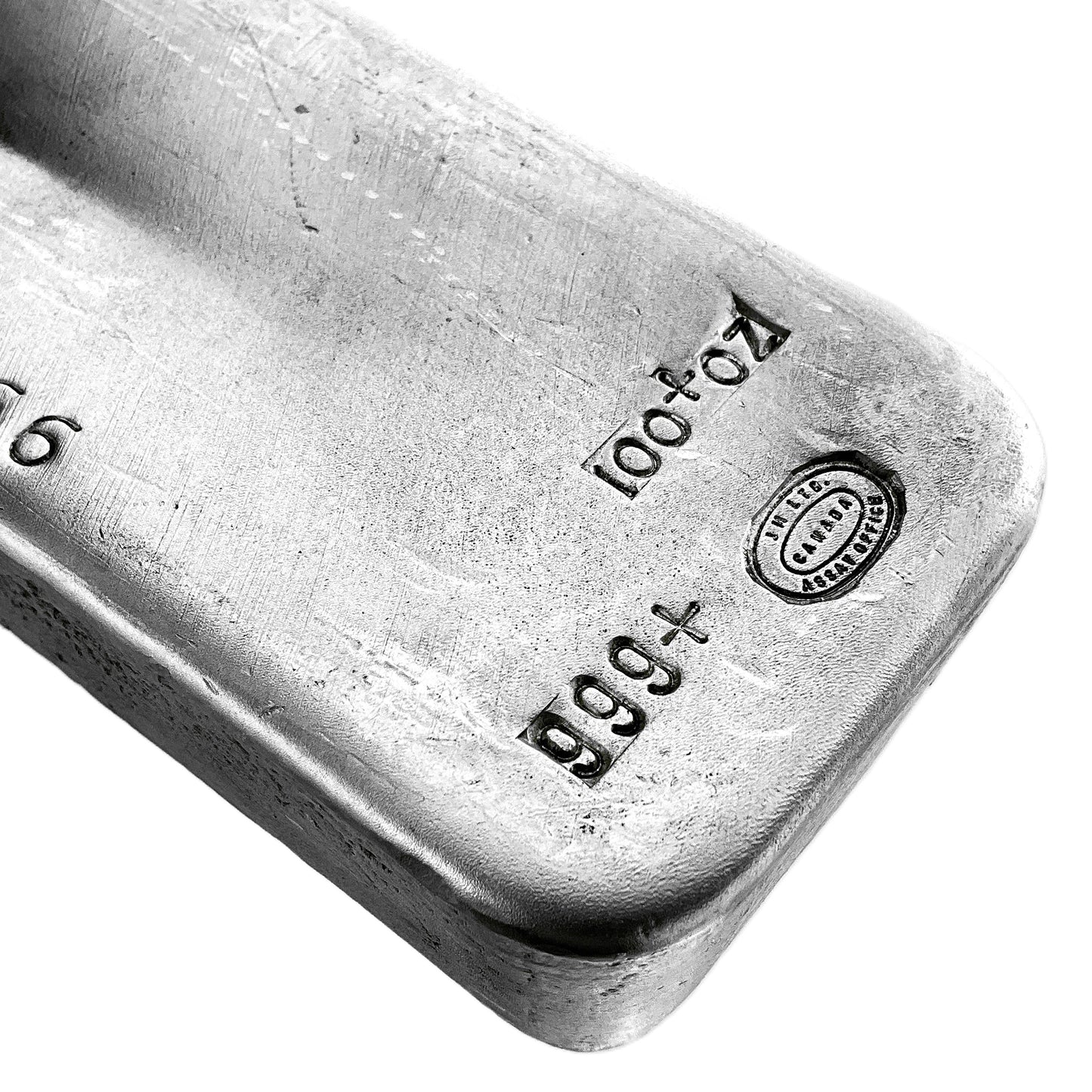 100 ozt Hand Poured Johnson Matthey 999 Bar