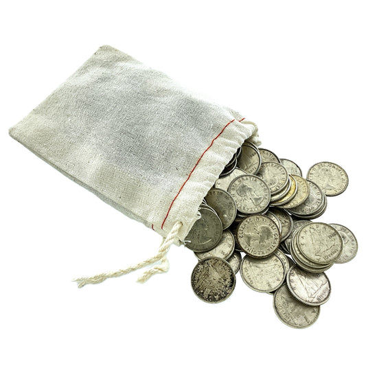 10 ozt SHTF Silver Dimes Money Bag 10¢
