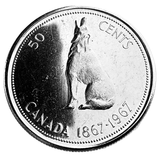 .3 ozt Canada Wolf Half Dollars Silver 50¢