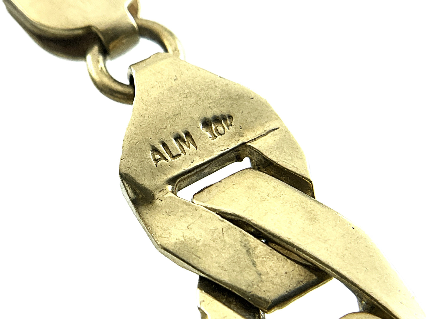 10K Yellow Gold Link Chain 8.25in x 10.8mm Bracelet