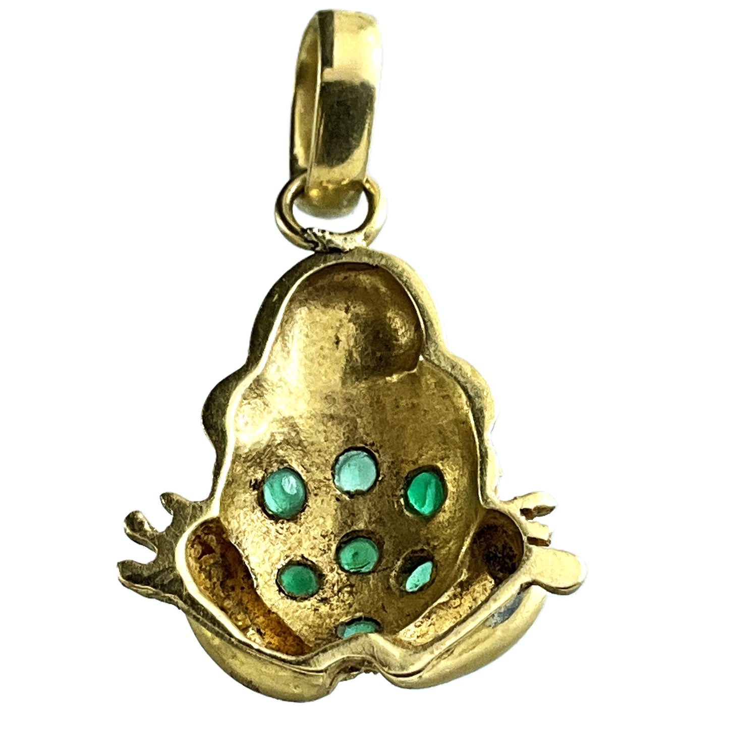 10K Yellow Gold Frog Charm Pendant