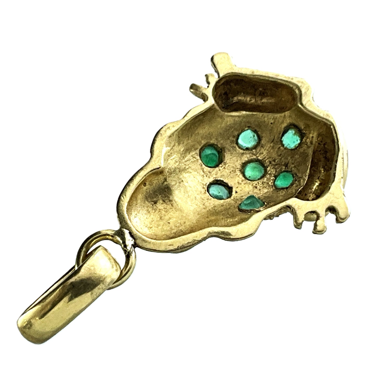 10K Yellow Gold Frog Charm Pendant