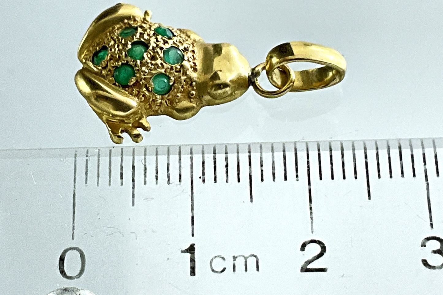 10K Yellow Gold Frog Charm Pendant