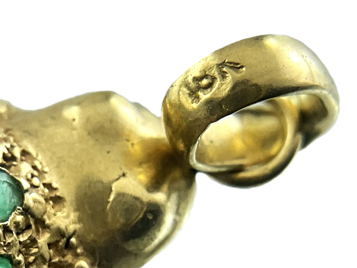 10K Yellow Gold Frog Charm Pendant