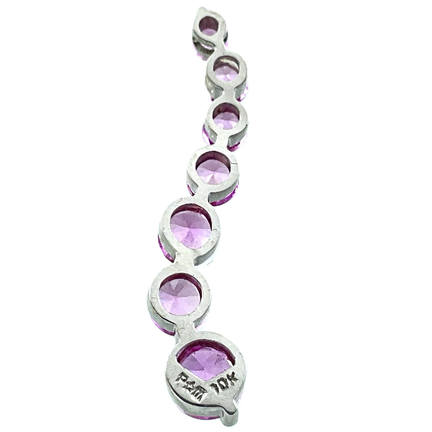 10K White Gold Serpentine S-Shaped charm Pendant