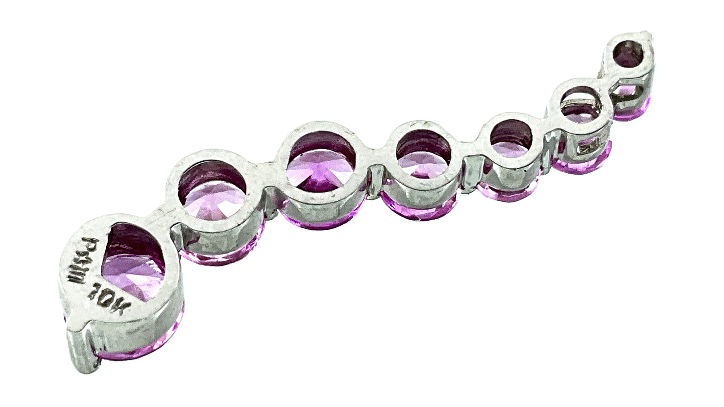 10K White Gold Serpentine S-Shaped charm Pendant