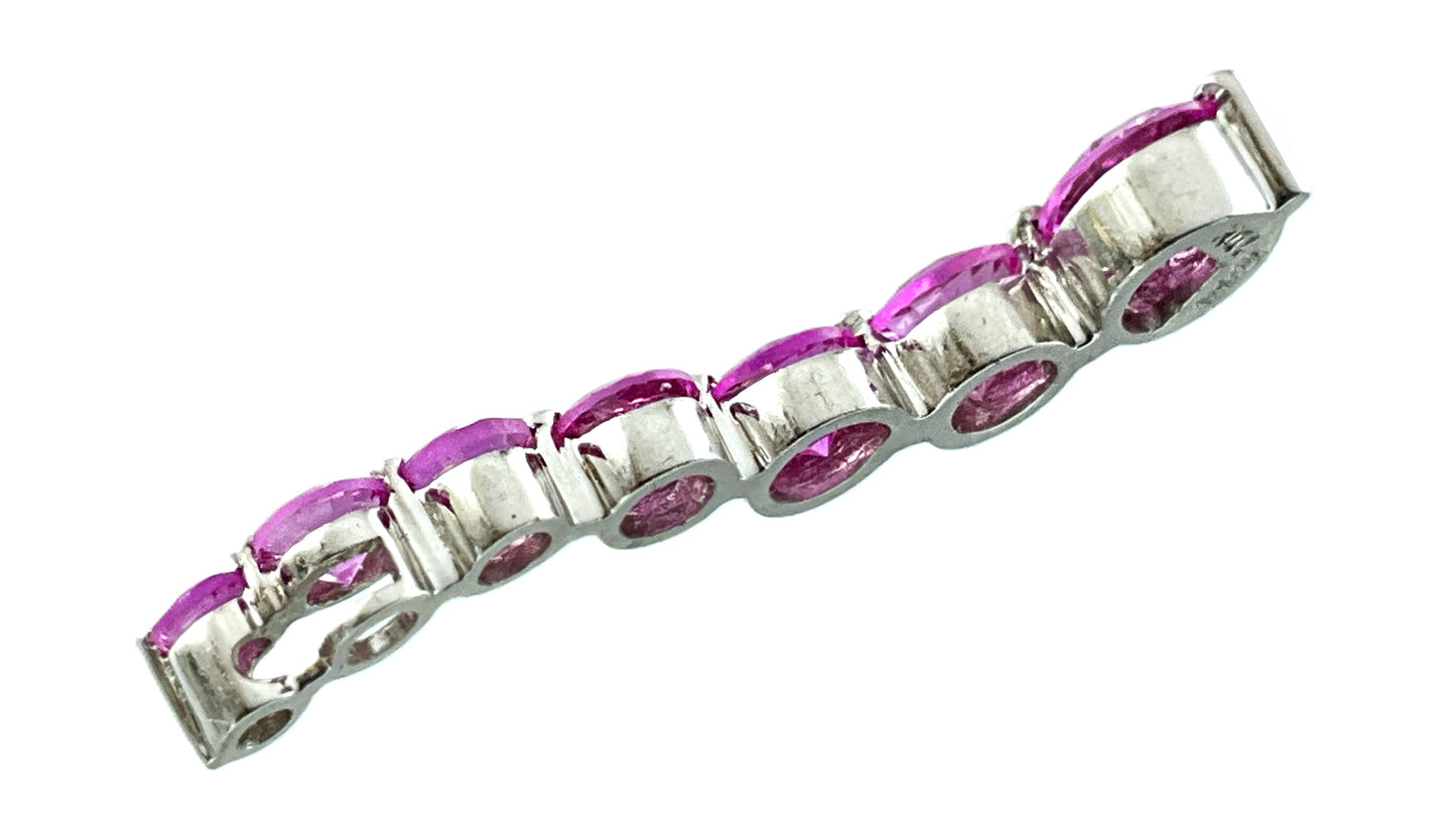 10K White Gold Serpentine S-Shaped charm Pendant
