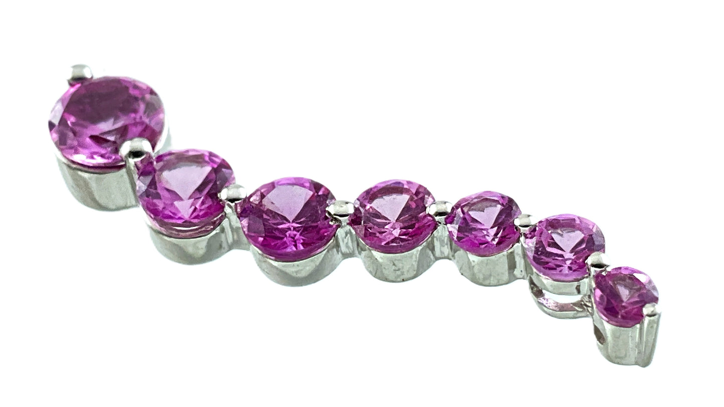 10K White Gold Serpentine S-Shaped charm Pendant