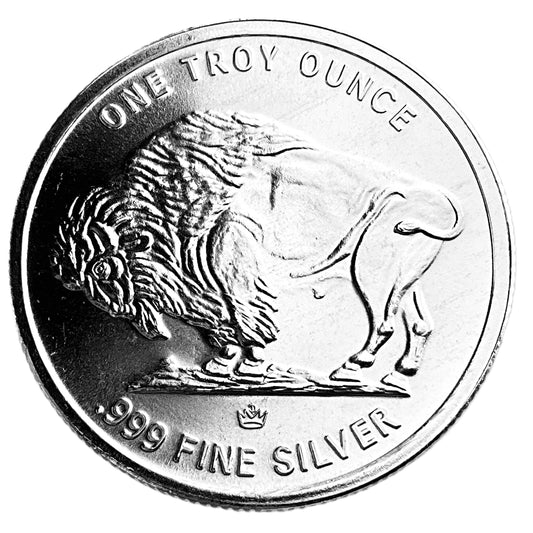 1 ozt Monarch Buffalo Silver 999 Round