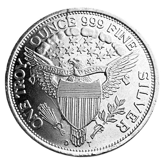 1 ozt Lady Liberty Silver 999 Round