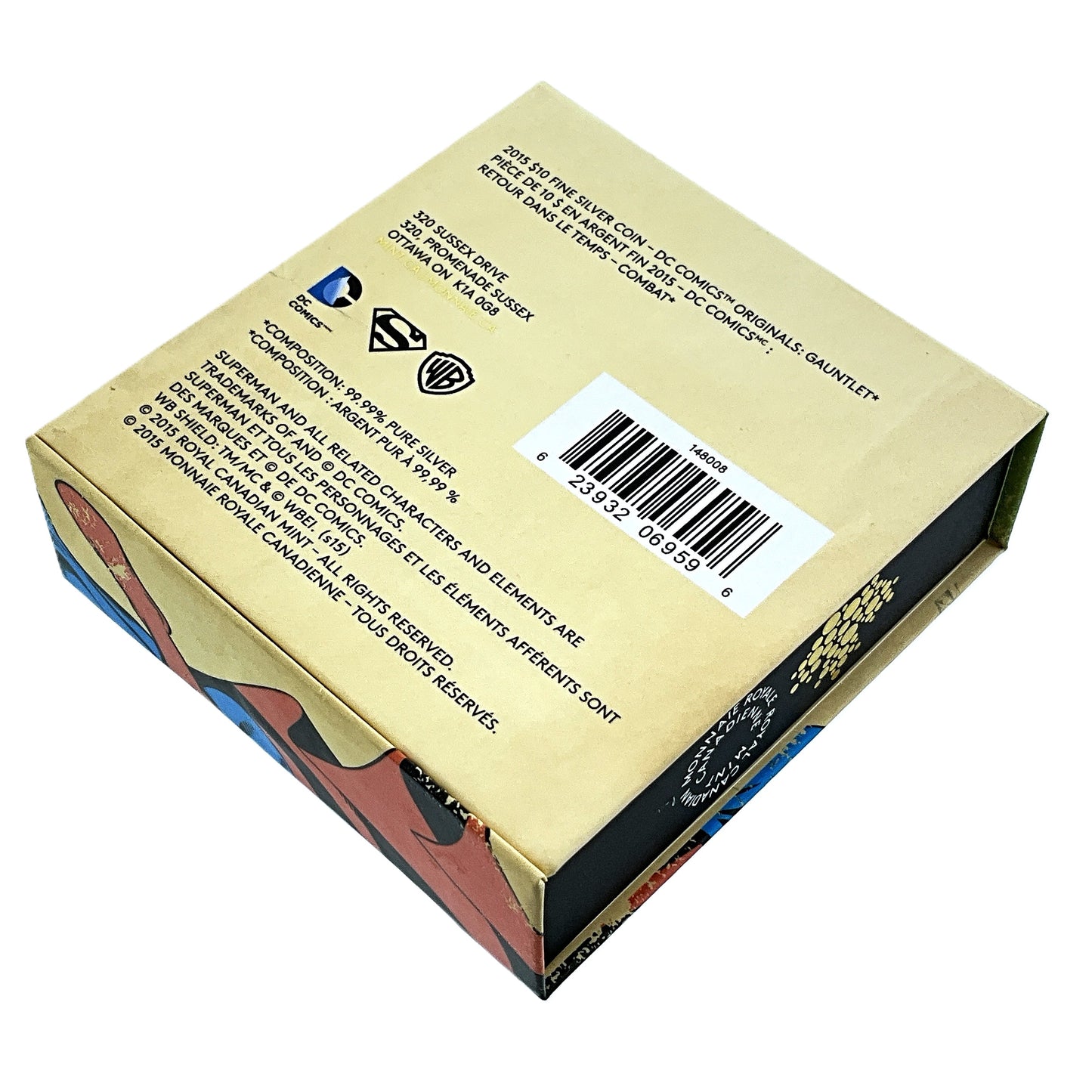 .510 ozt Superman Gauntlet 9999 Silver $10