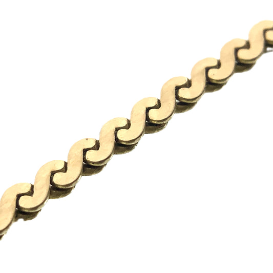 10K Yellow Gold  Link Chain Necklace 16 in x 1 mm AU315