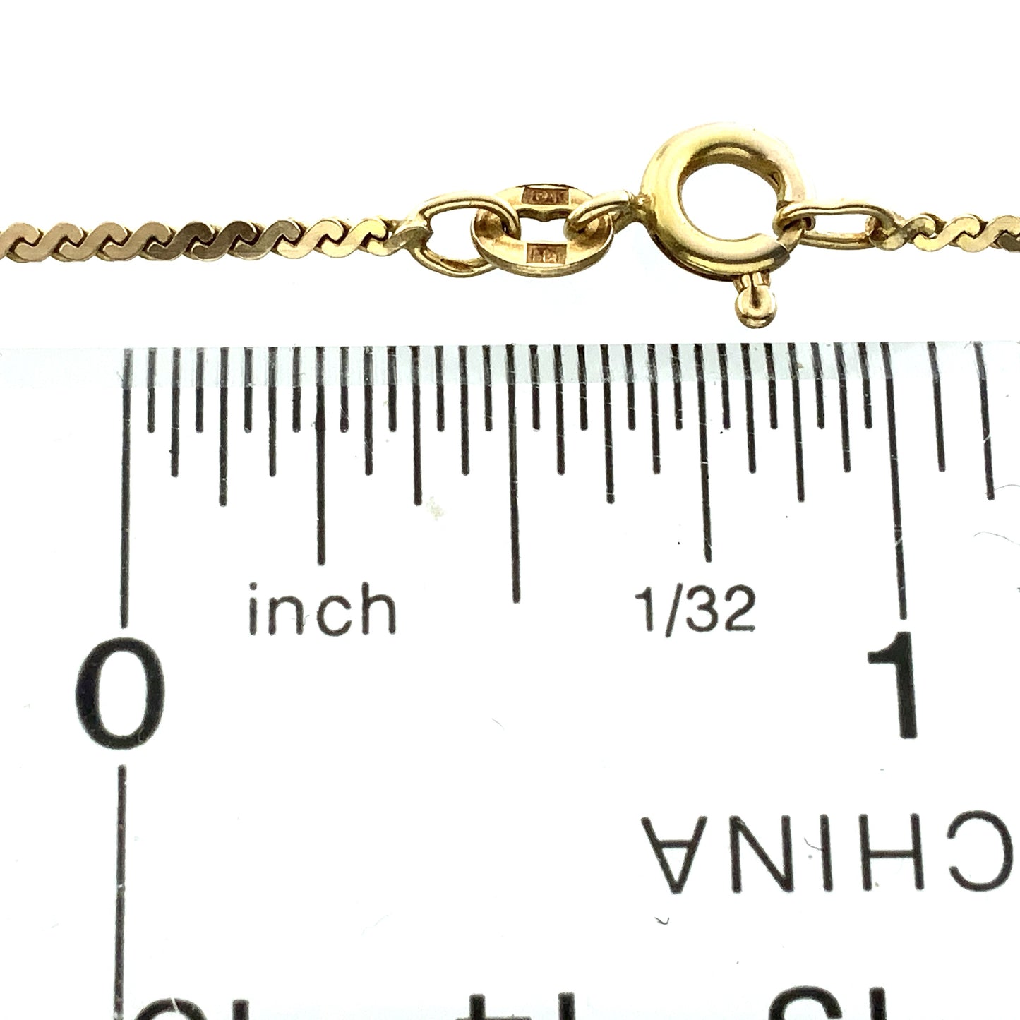 10K Yellow Gold  Link Chain Necklace 16 in x 1 mm AU315