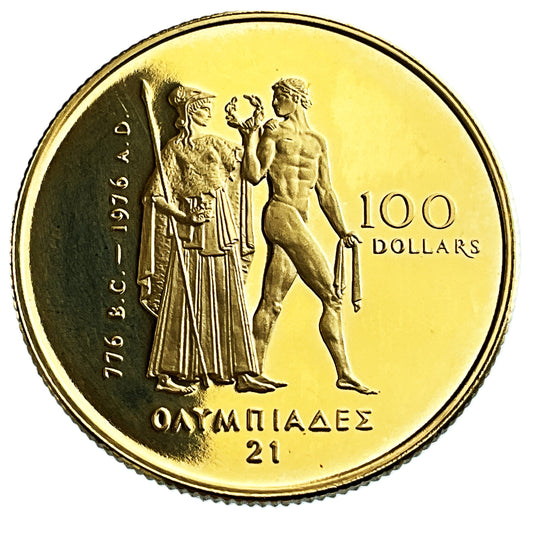 .500 ozt Montreal Olympics Gold $100