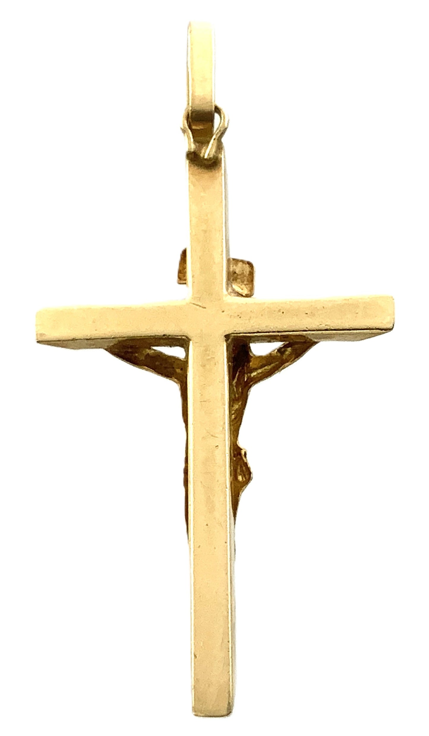 10K Yellow Gold  Religious Crucifix Jesus Christ Charm Pendant AU317