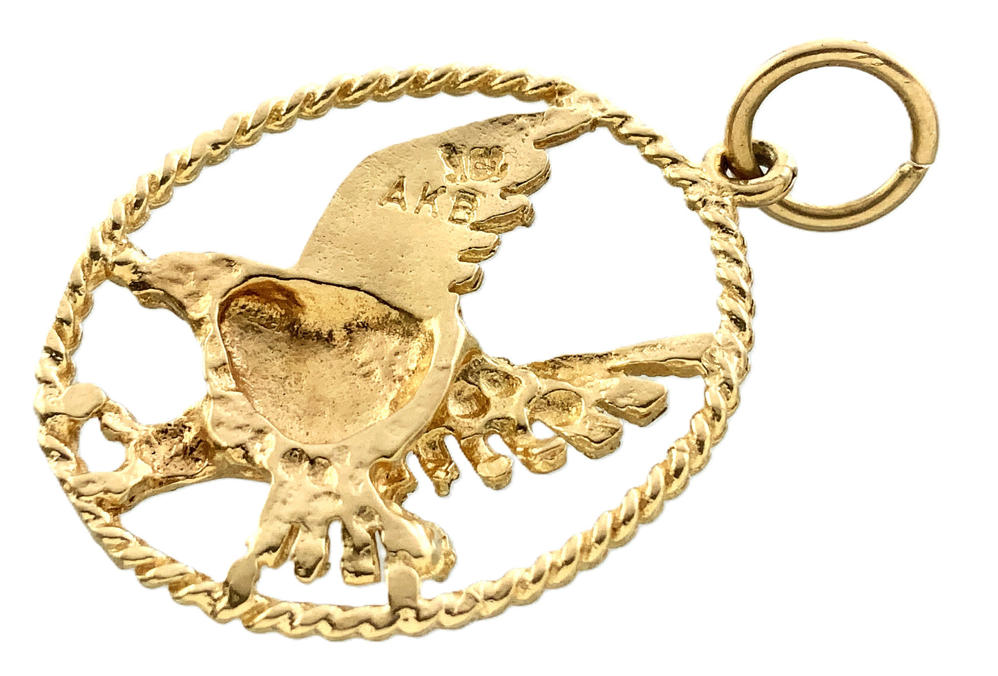 10K Yellow Gold Eagle Charm Pendant AU318