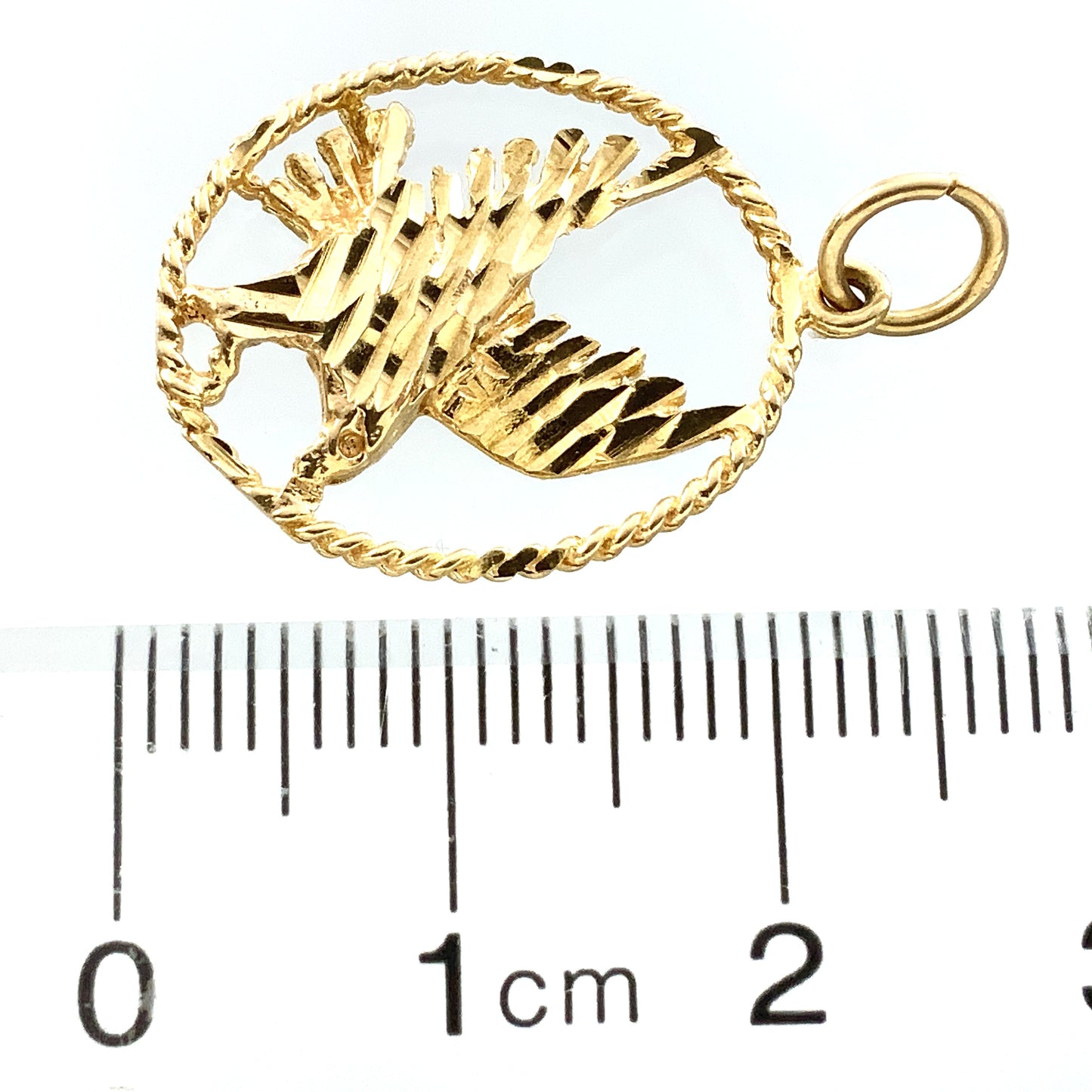 10K Yellow Gold Eagle Charm Pendant AU318