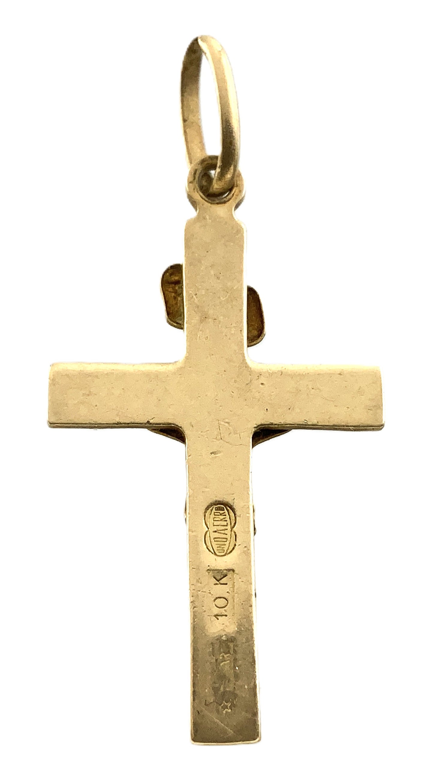 10K Yellow Gold  Religious Crucifix Jesus Christ Charm Pendant  AU319
