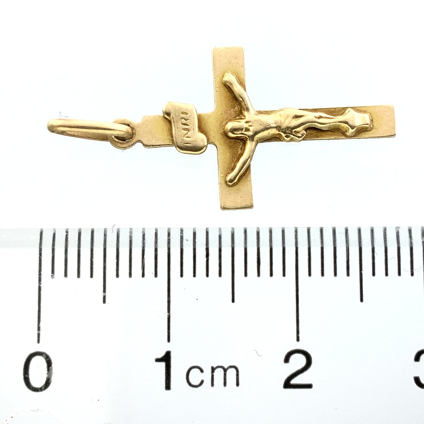 10K Yellow Gold  Religious Crucifix Jesus Christ Charm Pendant  AU319