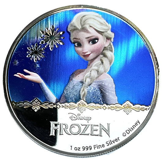 1 ozt Disney Frozen Elsa 999 Silver $2