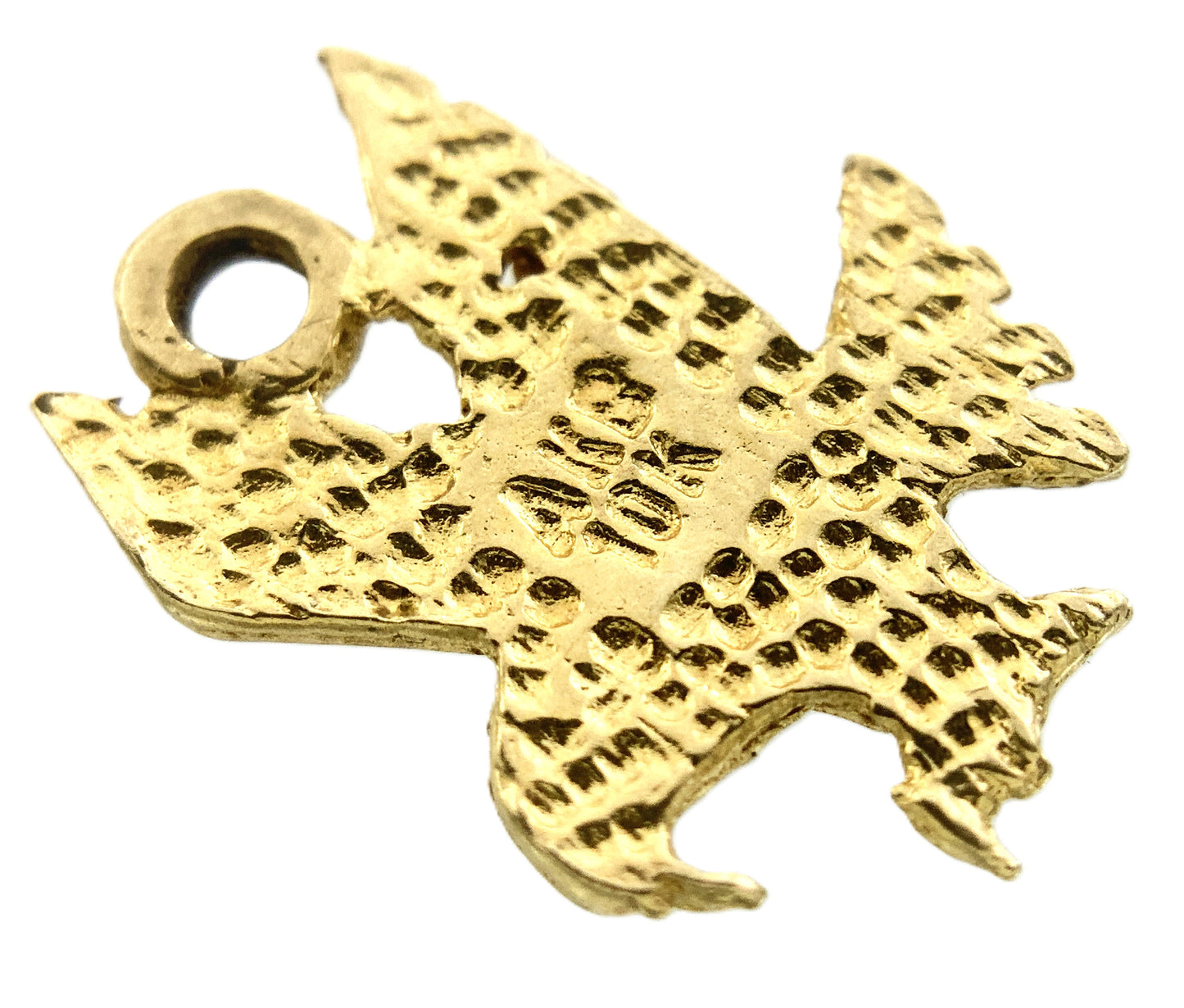 10K Yellow Gold Flying Eagle Charm Pendant AU313