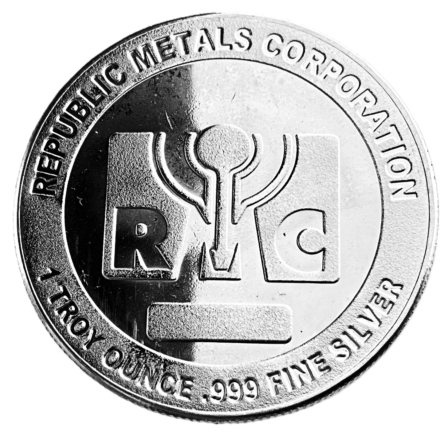 1 ozt Republic Metals 999 Silver Round