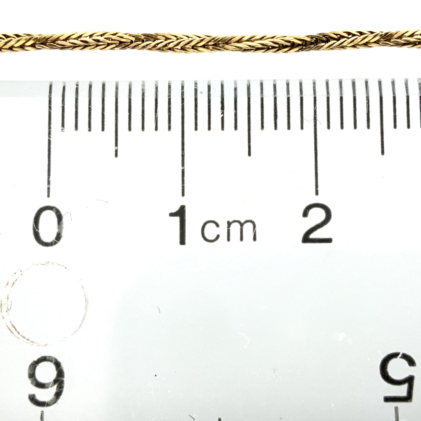 10K Yellow Gold Braided Wheat Link Chain Necklace 18.25 in x 1.5 mm AU331