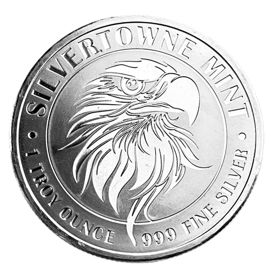 1 ozt Silvertowne Eagle 999 Silver Round