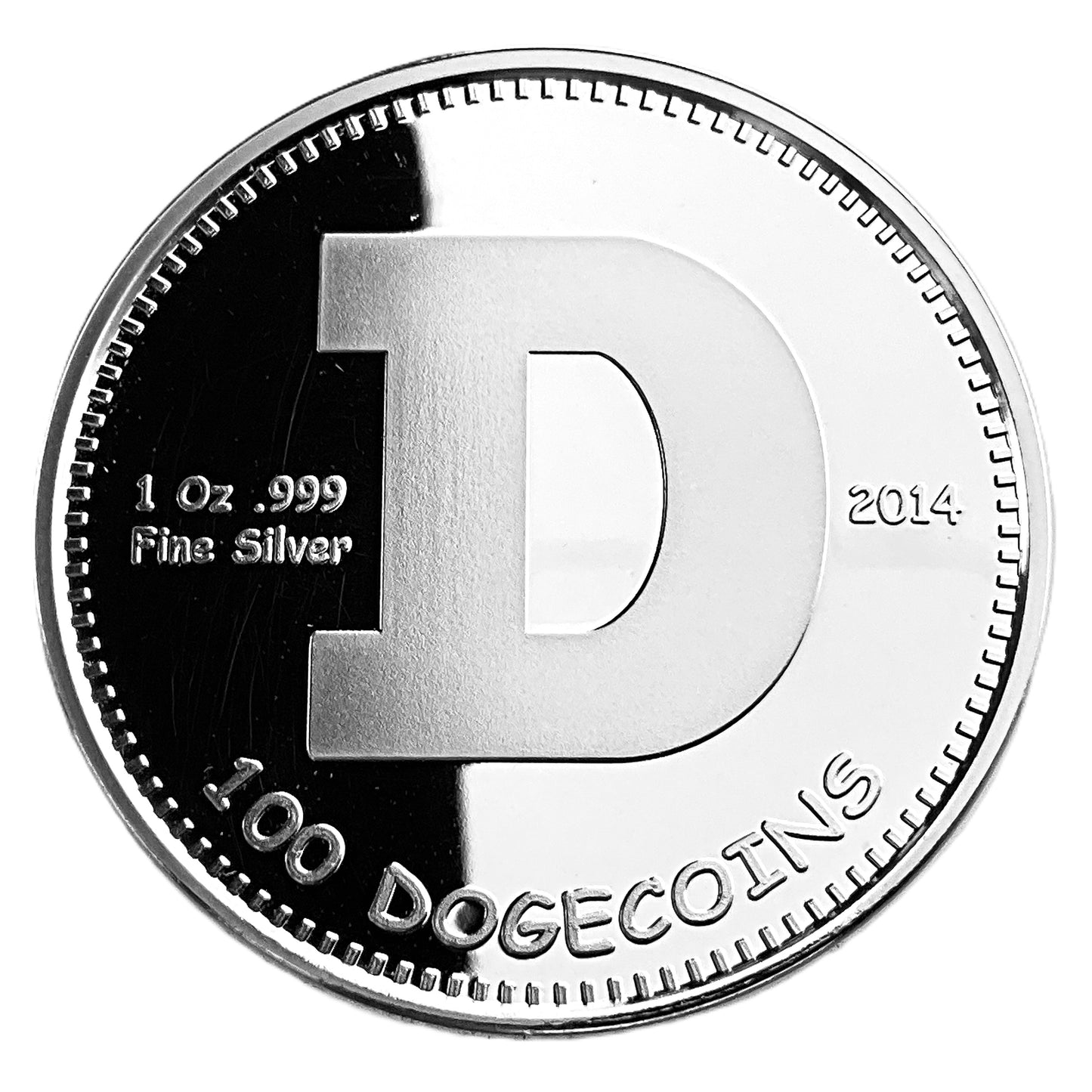 1 ozt WOW 100 Dogecoins 999 Silver Round