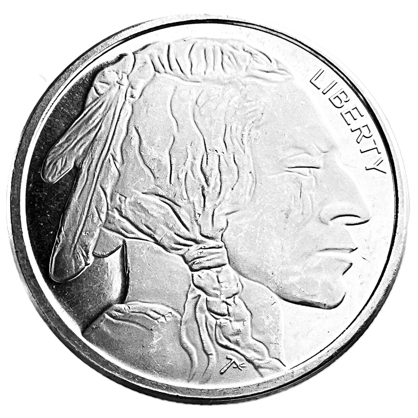 1 ozt Liberty Indian Buffalo Round 999 Silver