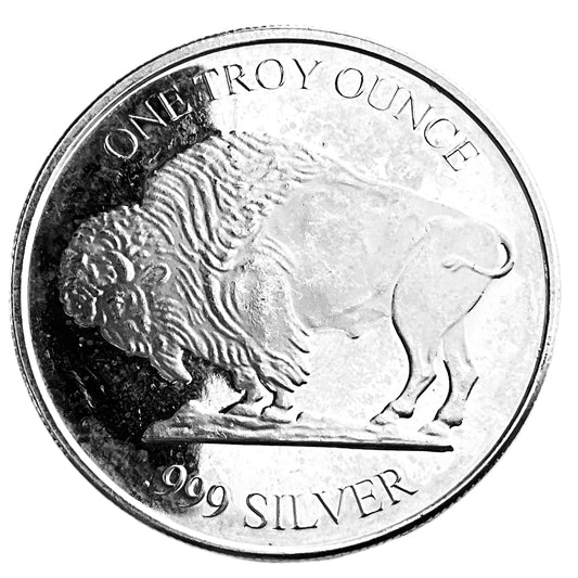 1 ozt RMC Indian Buffalo 999 Silver Round