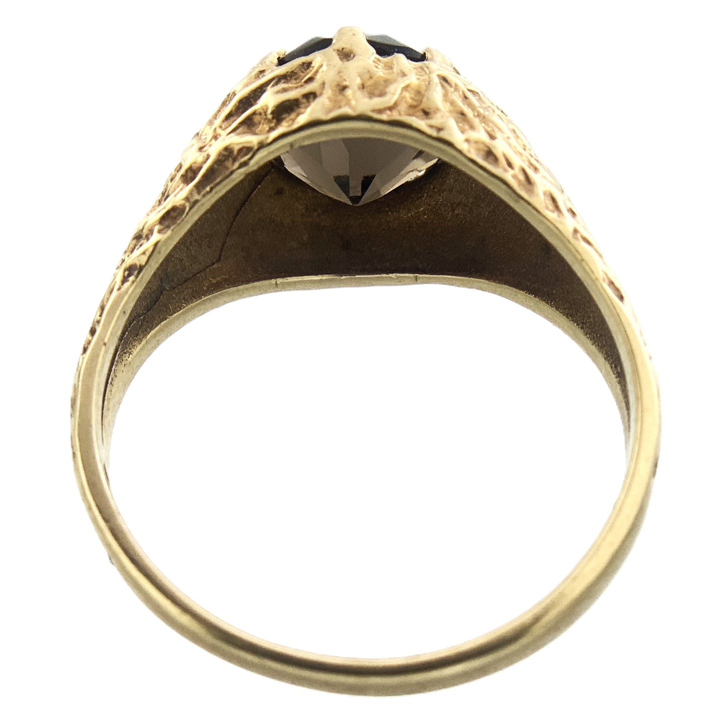 10K Yellow Gold  Vintage Inspired Size 6 Ring With Gemstone AU335