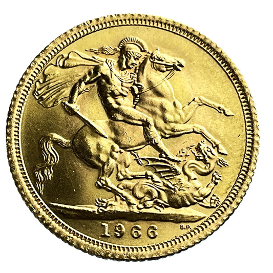 .2355 ozt 1966 Queen Elizabeth Sovereign Gold