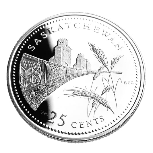 2.10 ozt Canadian Provincial Silver 25¢ Set