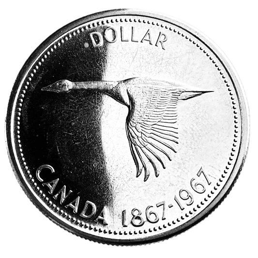 .600 ozt 1967 Canada Goose Silver $1