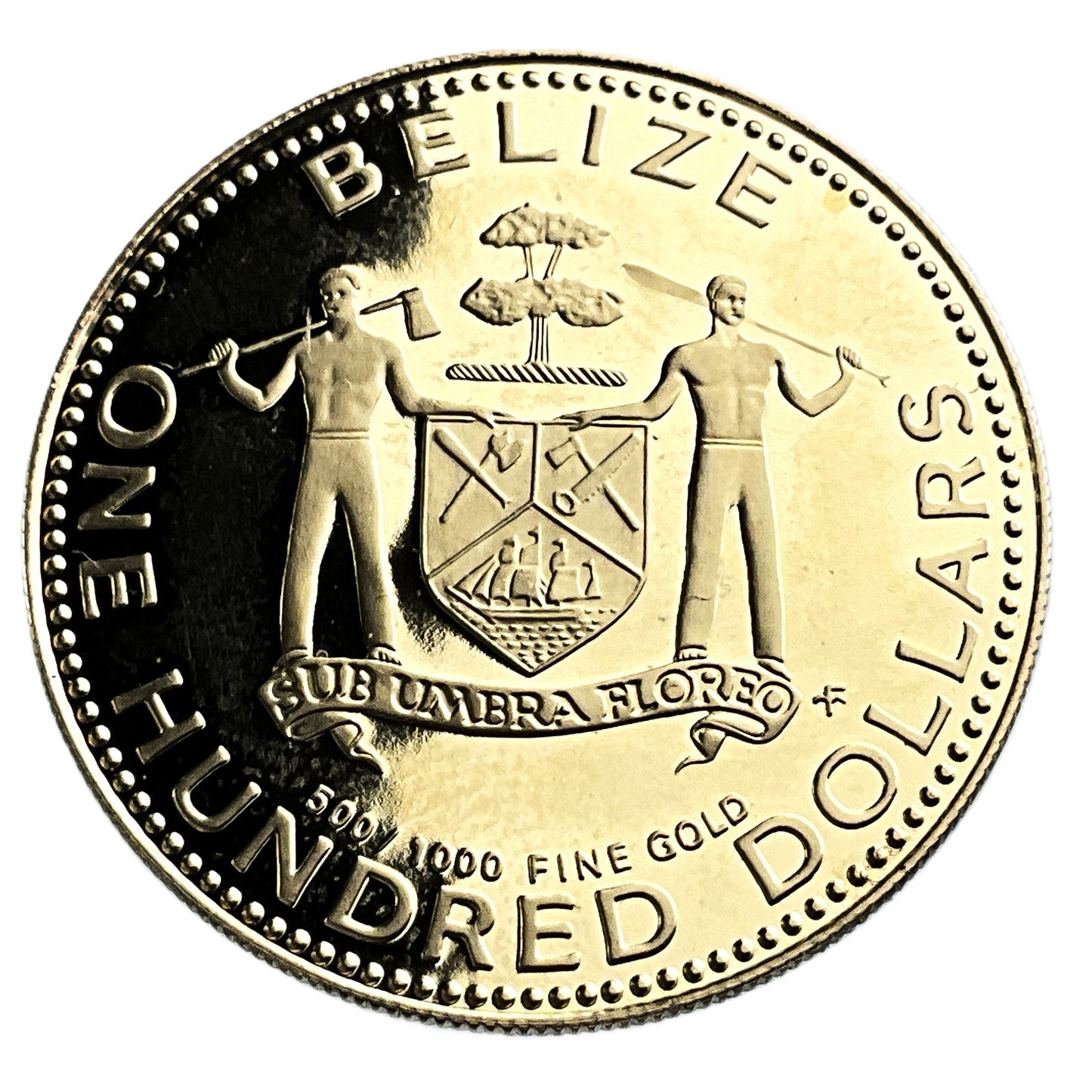 .104 ozt Belize Star of Bethlehem Gold $100