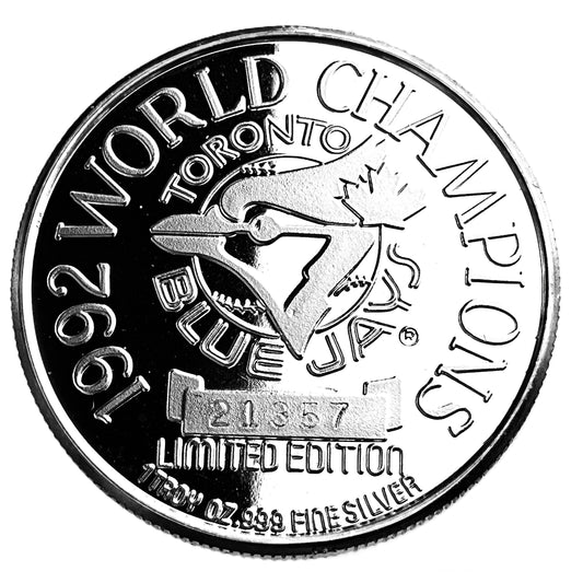 1 ozt Toronto Blue Jays 999 Silver Round