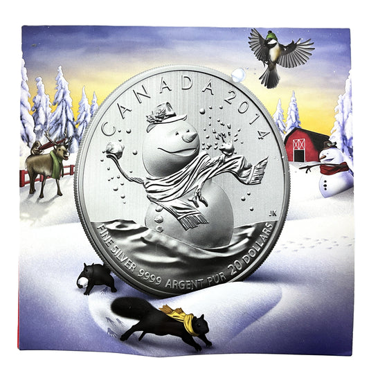 .250 ozt Snowman 9999 Silver $20 Coin