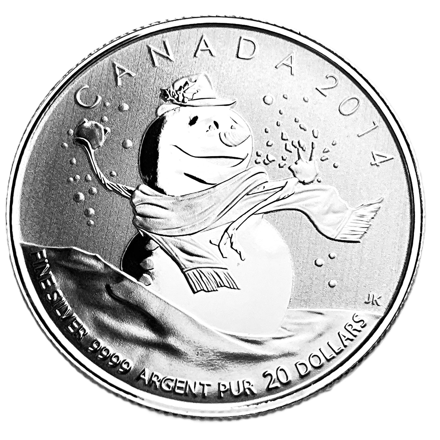 .250 ozt Snowman 9999 Silver $20 Coin