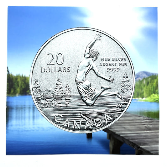 .250 ozt Summertime 9999 Silver $20 Coin