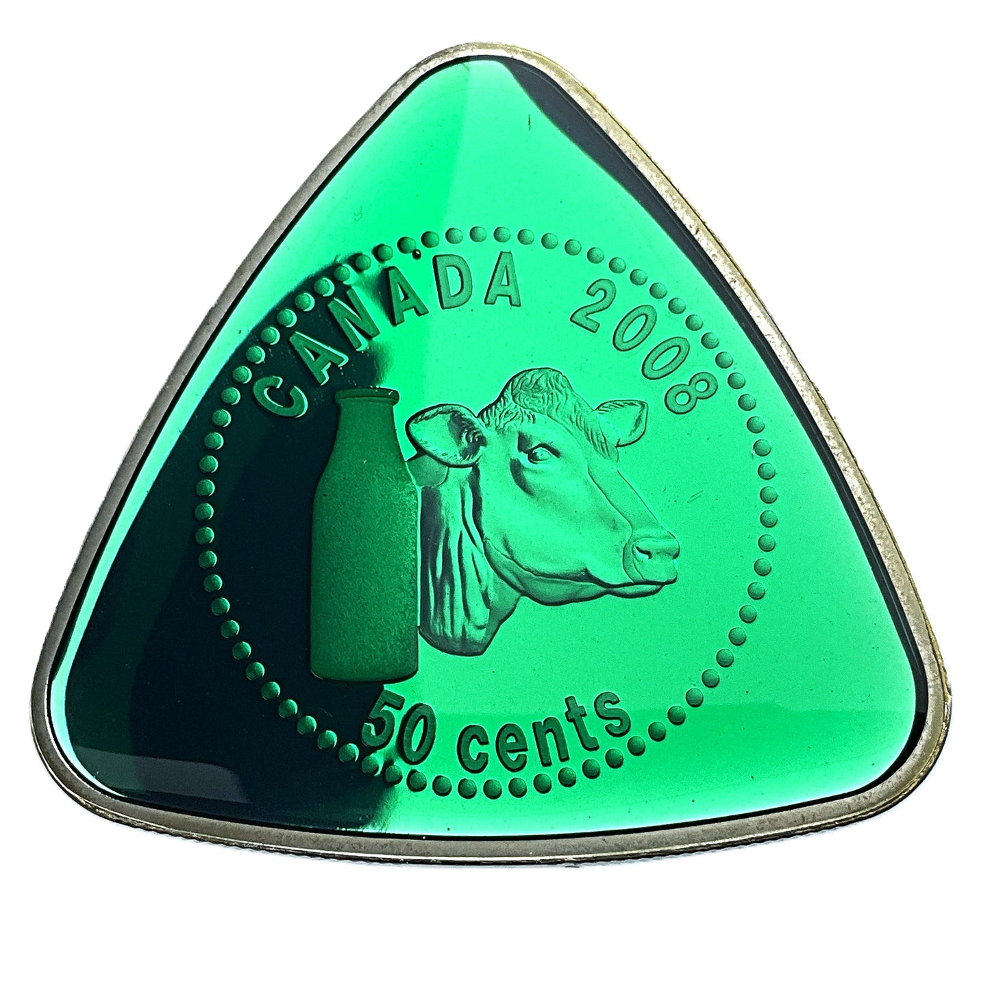 .595 ozt Milk Delivery Triangular 50¢ Coin