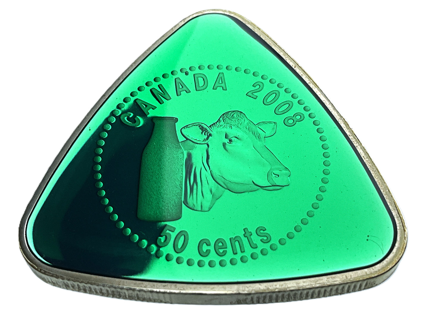 .595 ozt Milk Delivery Triangular 50¢ Coin