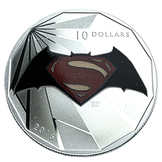 .510 ozt Batman Superman Logo 9999 $10