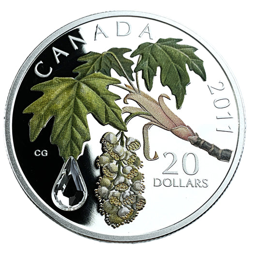 1.01 ozt Crystal Raindrop Maple 9999 $20