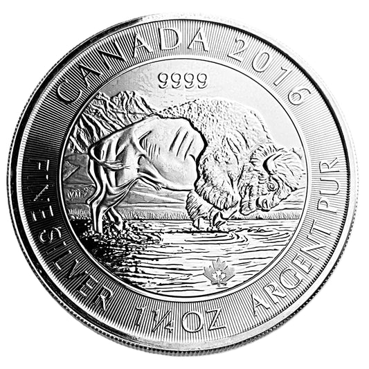 1.25 ozt Canadian Silver Bison 9999 $8
