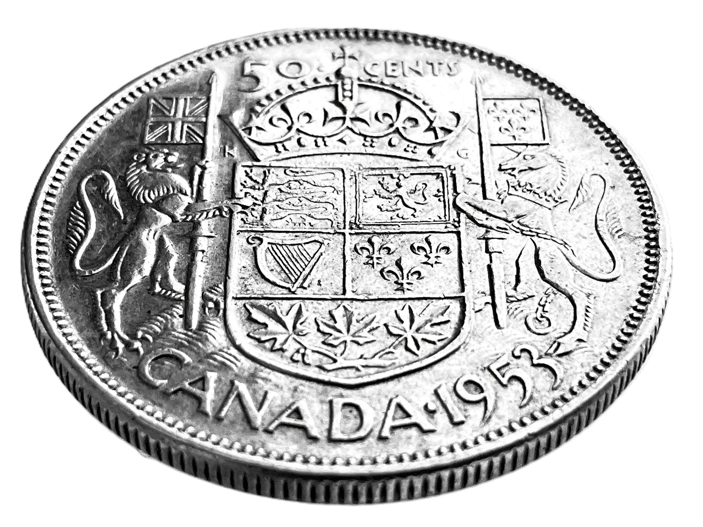 .3 ozt Canada Coat of Arms Young Quenn 50¢