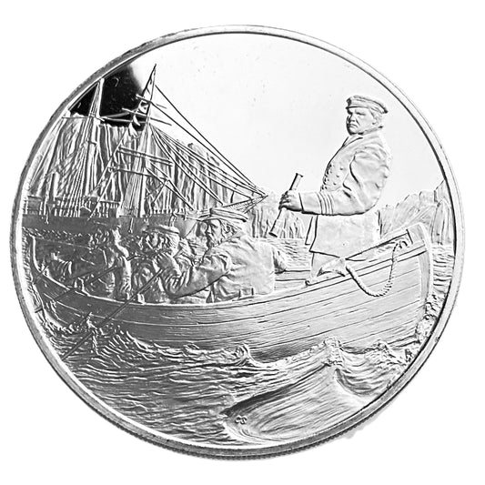.608 ozt Canada Postmaster Ship Silver Round