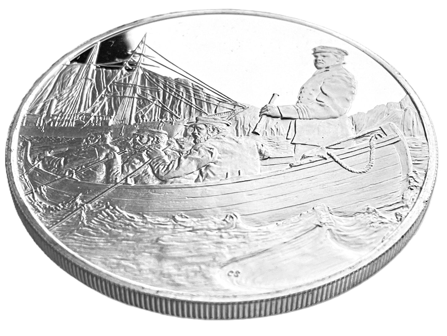 .608 ozt Canada Postmaster Ship Silver Round