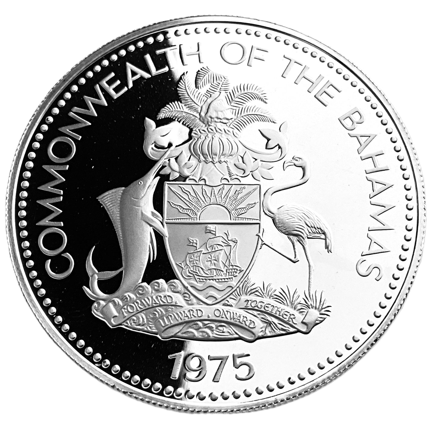 1.264 ozt Bahamas Flag Silver Coin $5