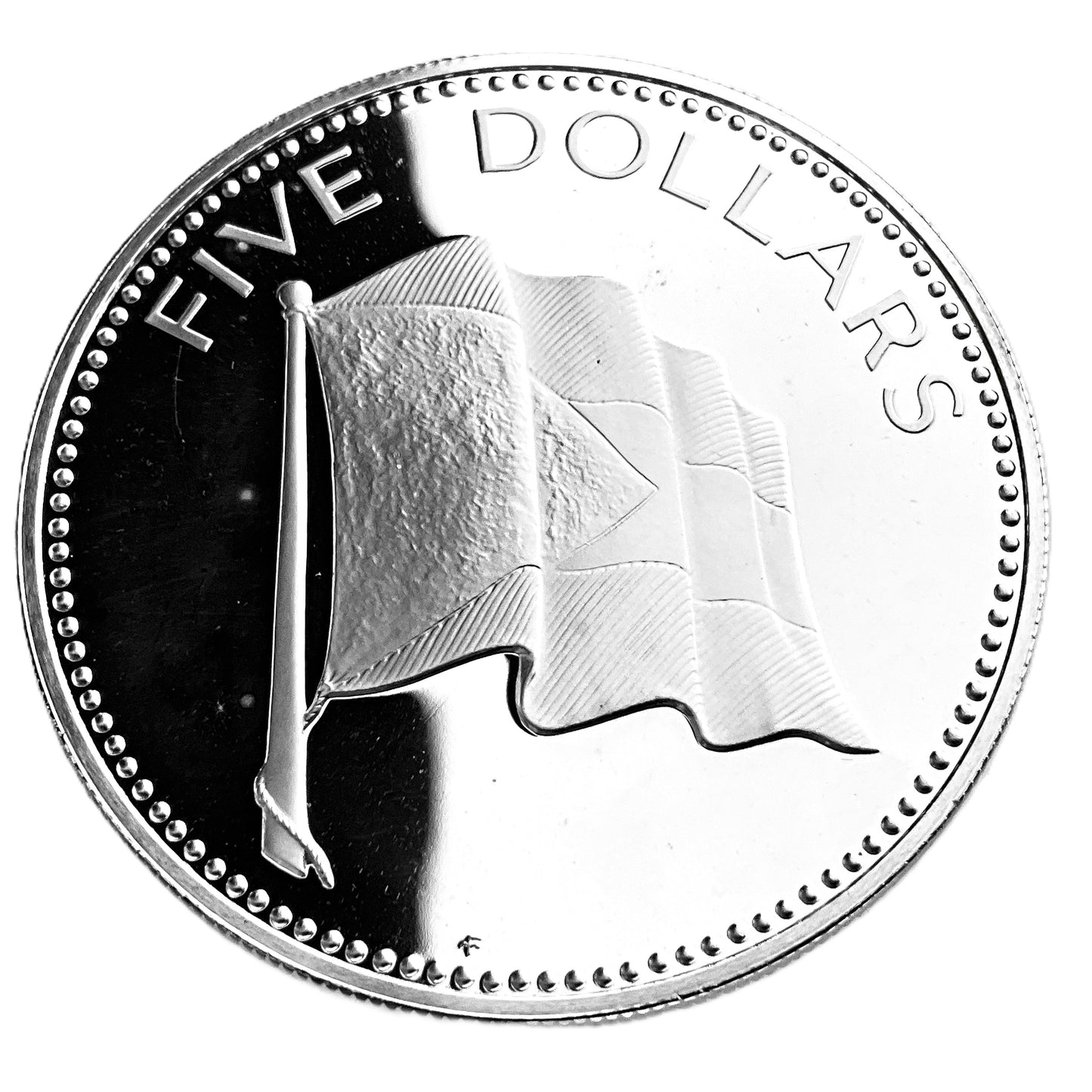 1.264 ozt Bahamas Flag Silver Coin $5